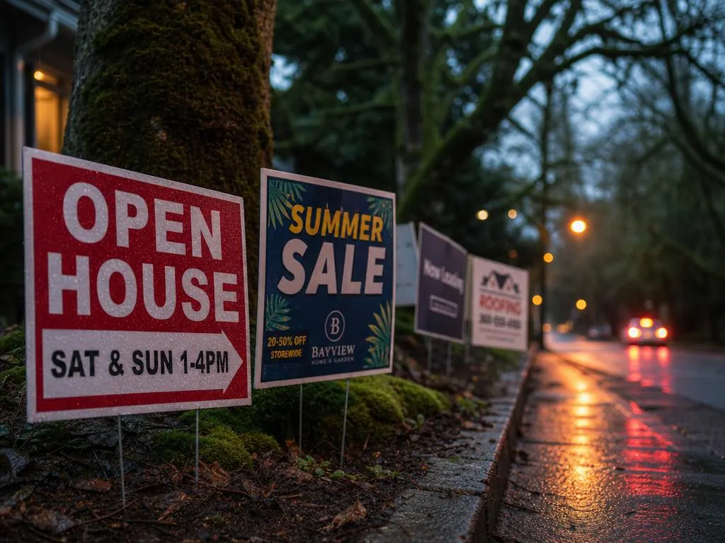 Custom Yard Signs for Real Estate, Political & Business — ESCO Pacific Signs